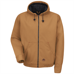 Blended Duck Zip-Front Hooded Jacket